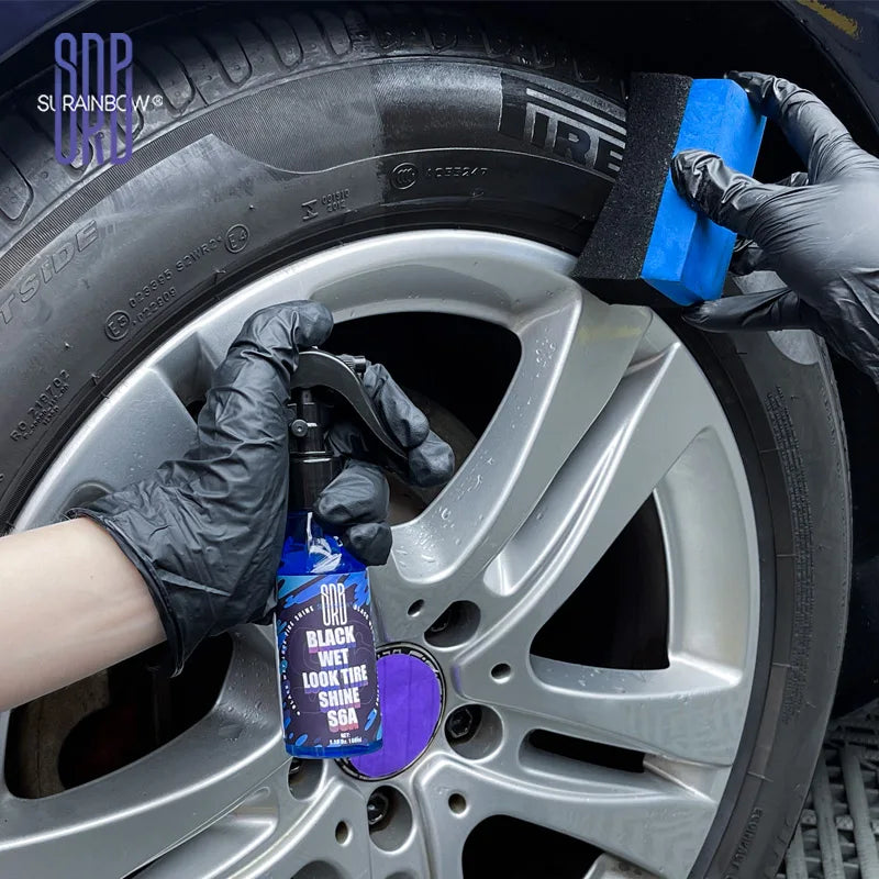 Black Wet Tire Shine Spray