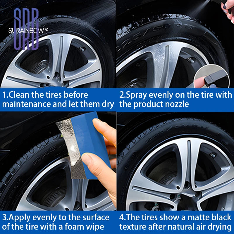 Black Wet Tire Shine Spray